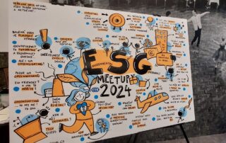 Grafický záznam z konference ESG meetup pořídila Jitka Jungmannová. Foto: ČTK