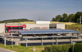 Veřejné solární parkoviště v Počátkách bylo otevřeno v roce 2024. Foto: poskytnuto společností PENNY