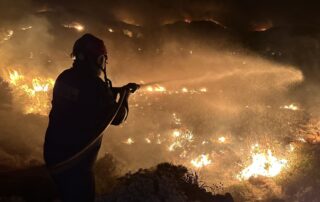 Hasiči bojují s požáry v jižní části řeckého ostrova Rhodos na snímku z 25. července 2023. Foto: ČTK / Němeček Pavel