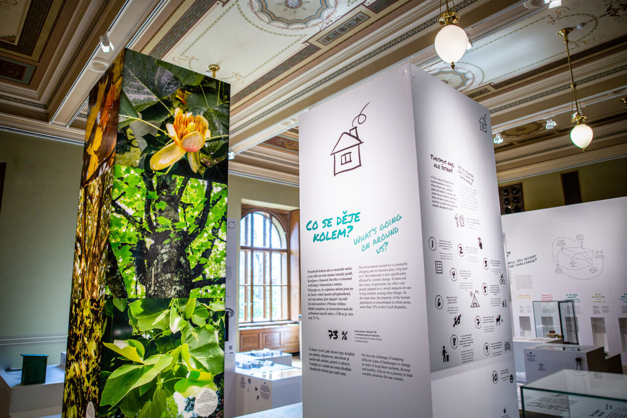 Výstava mimo jiné upozorňovala na to, že česká města často nejsou dobře připravená na změnu klimatu. Foto: Národní muzeum