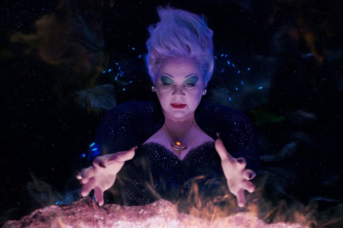 Roli zlé čarodějnice Uršuly si v Malé mořské víle z roku 2023 zahrála americká herečka Melissa McCarthy. Foto: poskytnuto společností Disney